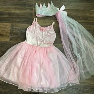 Pink Princess Costume with Crown